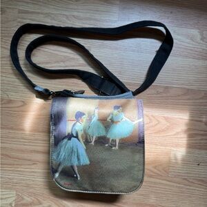 Galleria Enterprises, Inc. Ballet Dancers Crossbody Bag in Black